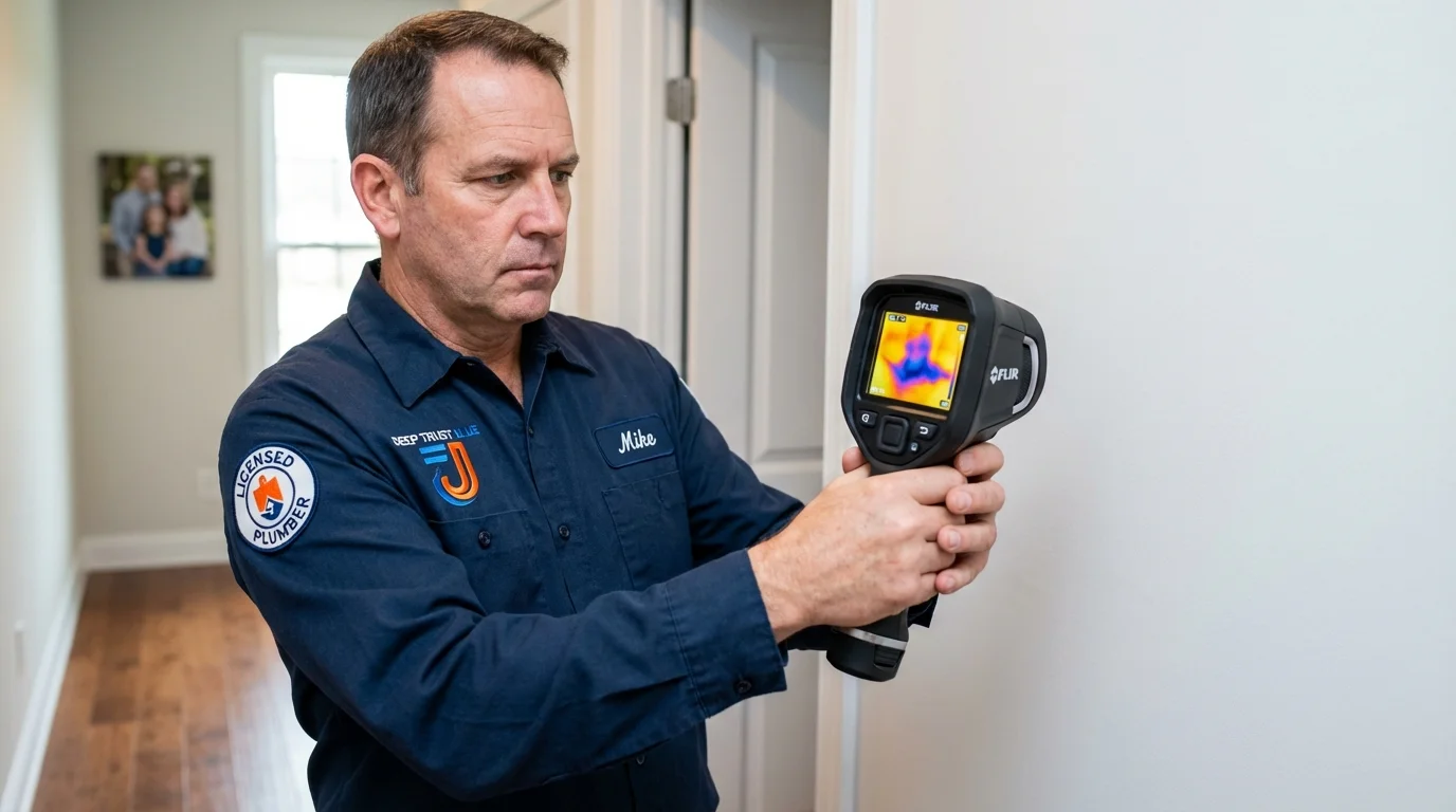 Thermal imaging leak detection by Johns Plumbing LLC in Biggs